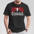 Howdy Combs Western Music Country Cowboy Combs Bull Skull T-Shirt Unique Gifts