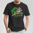 Howdy Go Lucky Leopard St Patrick's Day Western Cowboy Women T-Shirt Unique Gifts