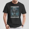 Human By Chance Alpha By Choice Cool Alpha Wolf Meme T-Shirt Unique Gifts