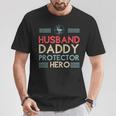 Hunter Dad Husband Daddy Protector Hero Hunting Fathers Day T-Shirt Personalized Gifts