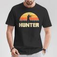 Hunter Silhouette At Sunset Hunter T-Shirt Lustige Geschenke