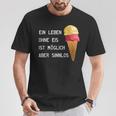 Ice Cream Leben Ohne Eisist Sinnlos D010-0887A T-Shirt Lustige Geschenke