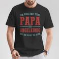 Ich Habe Zwei Titel Papa Und Angelkönig Ich Rocke Sie Beid T-Shirt Lustige Geschenke