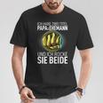 Ich Habe Zwei Titel Papa Und Husann Bester Dad Der Welt T-Shirt Lustige Geschenke