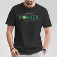 Ich Schuf Ein Monster Das Sie Mich Nennt Papaatertag T-Shirt Lustige Geschenke