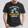 I'm Going To Be A Big Brother 2024 Announcement Dinosaur T-Shirt Personalized Gifts