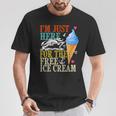 I'm Just Here For The Free Ice Cream Cruise Lover 2024 T-Shirt Unique Gifts