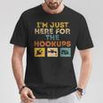 I'm Just Here For The Hookups Camp Rv Camper Camping T-Shirt Unique Gifts