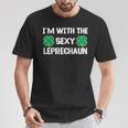 I'm With The Sexy Leprechaun St Patrick's Day Clover T-Shirt Personalized Gifts