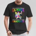 I'm A Super Proud Lil Sister Of A Class Of 2024 Graduate T-Shirt Funny Gifts