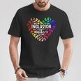 Inclusion Matters Autism Awareness Month Neurodiversity Sped T-Shirt Unique Gifts