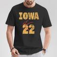 Iowa 22 Golden Yellow Sports Team Jersey Number T-Shirt Unique Gifts