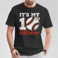 It's My 10Th Birthday Baseball Player 10 Years Old Boys Bday T-Shirt Funny Gifts