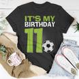 It's My 11Th Birthday Boy Soccer Football 11 Years Old T-Shirt Funny Gifts