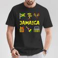 Jamaica Icons Jamaican Flag Love Reggae Guitar Maracas T-Shirt Unique Gifts