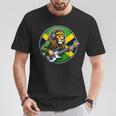 Jamaica Rastafarian Lion Playing Guitar Reggae Jamaican 2024 T-Shirt Unique Gifts