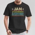 Jan Family Name Last Name Jan T-Shirt Funny Gifts