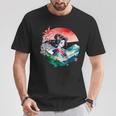 Japan Traditionell Landschaft Geisha Kirschblüte Retro Anime T-Shirt Lustige Geschenke