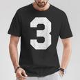 Jersey Number 3 Athletic Style T-Shirt Unique Gifts