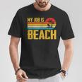 My Job Is Beach Retro Summer Vacation Beach T-Shirt Unique Gifts