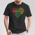Junenth Heart Freedom African American N Girls Women T-Shirt Unique Gifts