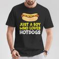 Just A Boy Who Loves Hot Dogs Hot Dog T-Shirt Unique Gifts