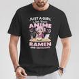 Just A Girl Who Loves Anime Ramen And Sketching Anime T-Shirt Personalized Gifts