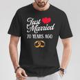Just Married 70 Years Ago Couple 70Th Anniversary T-Shirt Unique Gifts