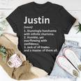 Justin Definition Personalized Name Birthday Idea T-Shirt Unique Gifts