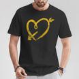 Kansas City Yellow Heart Arrow Red Kc T-Shirt Unique Gifts