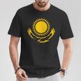 Kazakhstan Flag Symbol Golden Sun Eagle Proud T-Shirt Lustige Geschenke