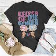 Keeper Of The Gender RevealCute Baby Bear Balloons T-Shirt Unique Gifts