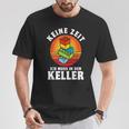 Keine Zeit Ich Muss In Den Keller Klemmbaustein Building German S T-Shirt Lustige Geschenke