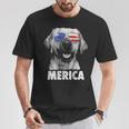 Labrador 4Th Of July Merica Sunglasses Men Usa American Flag T-Shirt Unique Gifts