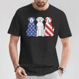 Labrador Retriever American Flag 4Th Of July Dog Graphic T-Shirt Unique Gifts