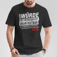 Basic Law Article 1 Die Zürde Des Menschen Ist Unantastbar T-Shirt Lustige Geschenke