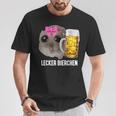 Lecker Bierchen X Sad Hamster Meme Bier Weizenbier Weißbier T-Shirt Lustige Geschenke