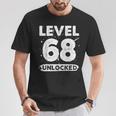 Level 68 Unlocked 68 Aniversario De Boda 68 Años Camiseta unisex Regalos divertidos