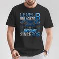 Level 8 Unlocked Awesome Since 2016 8Th Birthday Gaming T-Shirt Unique Gifts