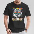 Lgbtq Pride Rainbow Wolf Pride Month Lgbt Wolf Lovers T-Shirt Unique Gifts