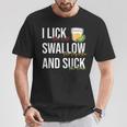 I Lick Salt Swallow Tequila Suck Lime Cinco De Mayo Drinking T-Shirt Unique Gifts