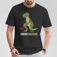 Lindo Dinosaurio Hockey Sobre Hielo Dinosaurio Hockeysaurus Camiseta unisex Regalos divertidos