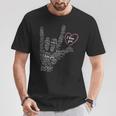 I Love You Asl Sign In Several Languages Asl Love T-Shirt Unique Gifts