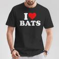 I Love Bats I Heart Bats T-Shirt Unique Gifts
