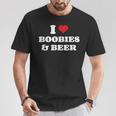 I Love Boobies And Beer Humorous T-Shirt Unique Gifts