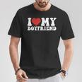 I Love My Boyfriend Bf I Heart My Boyfriend Bf Cute T-Shirt Unique Gifts