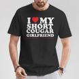 I Love My Short Cougar Girlfriend I Heart My Cougar Gf T-Shirt Unique Gifts