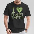 I Love Heart Planet Earth GlobeT-Shirt Unique Gifts