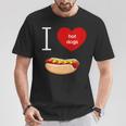 I Love Hot Dogs I Heart Hot Dog Sausage Lover'sT-Shirt Unique Gifts