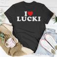 I Love Lucki I Heart Lucki Red Heart T-Shirt Personalized Gifts